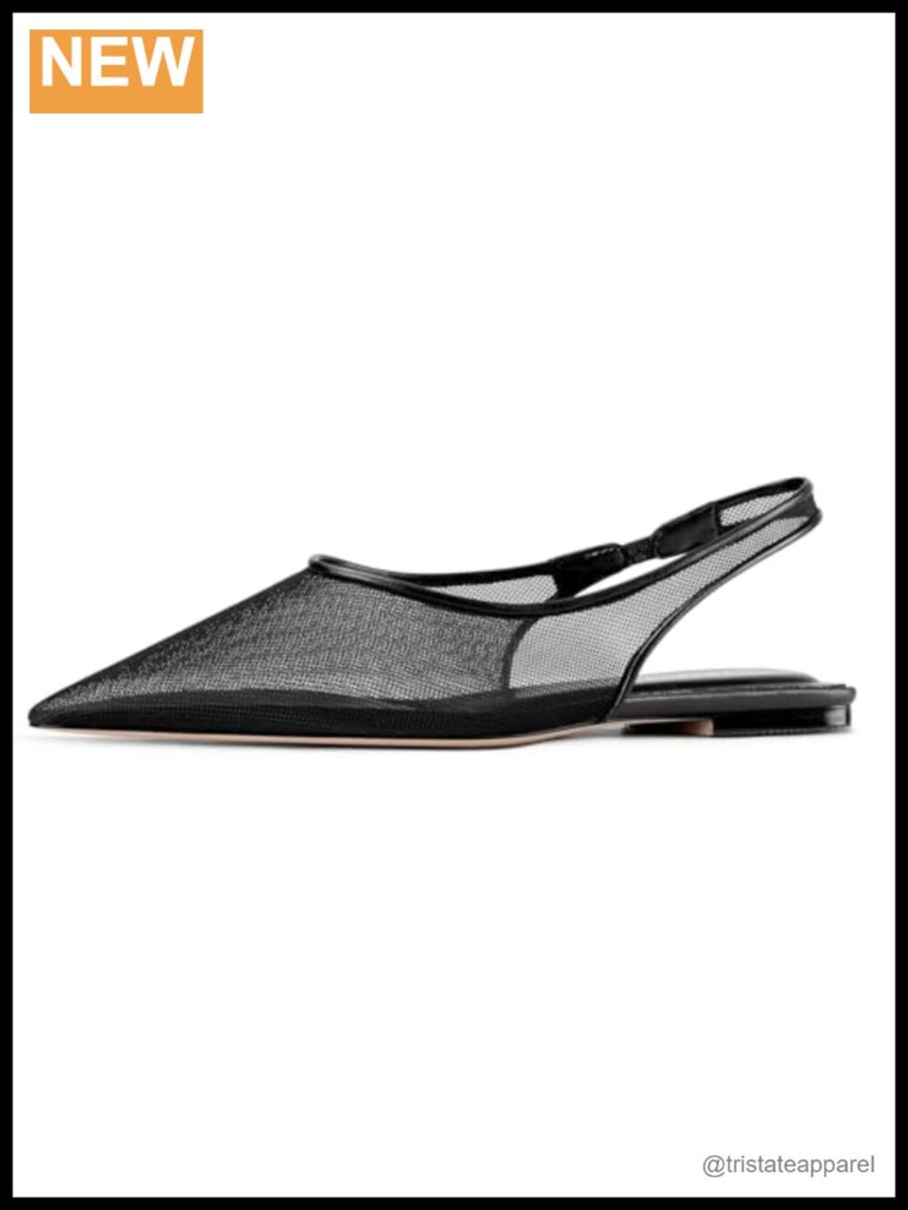 Mesh Ballet Flats Women Pointed Toe Slingback Low Heel Dress Shoes